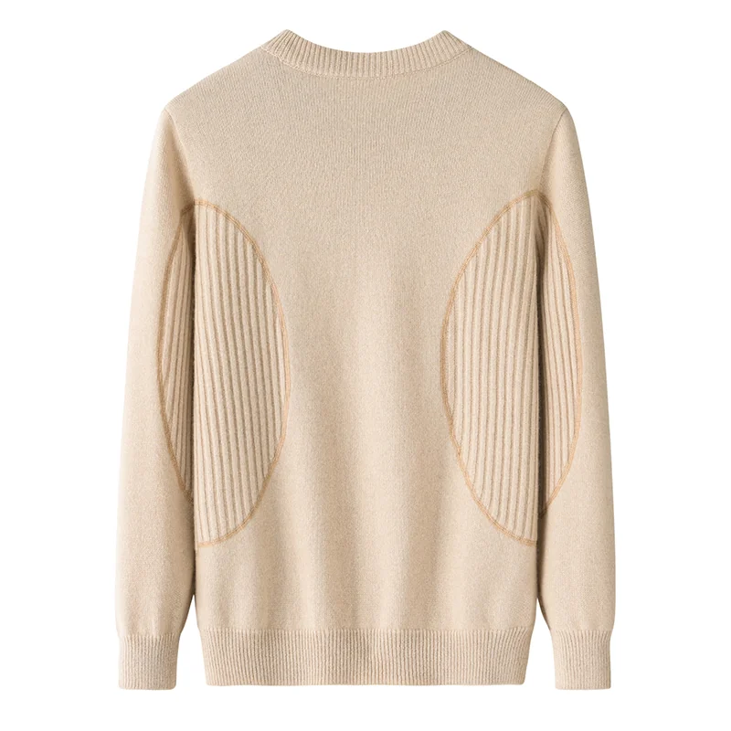 Cashmere crew-neck sweater — Beige — Cashmere Sweaters & Knitwear, 100% Cashmere