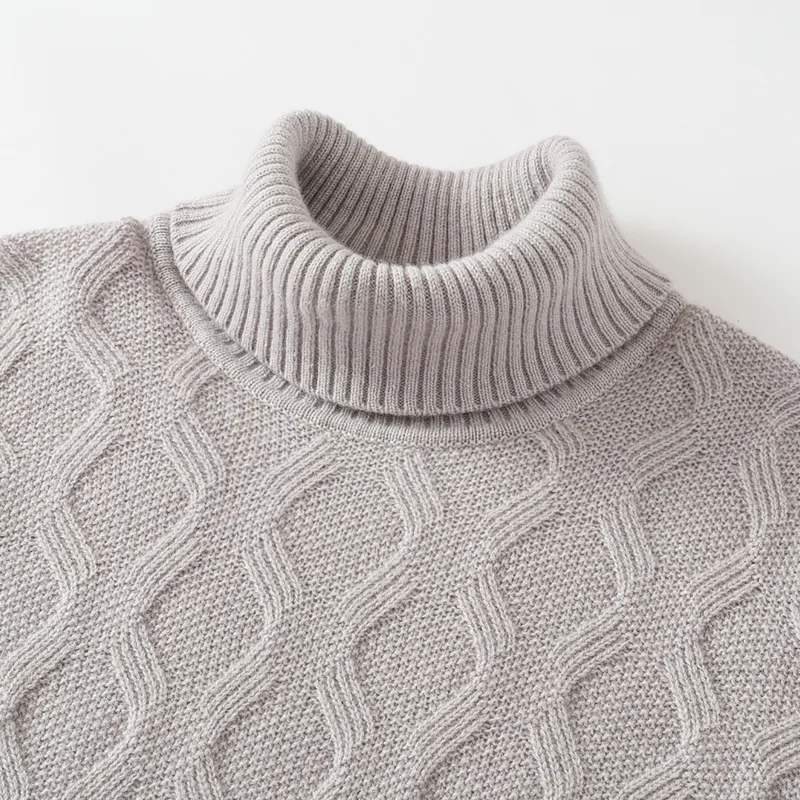 100% Cashmere, Cashmere crew-neck sweater — Beige, 14–15.5µm, Cashmere Garment / Men — detail view 6