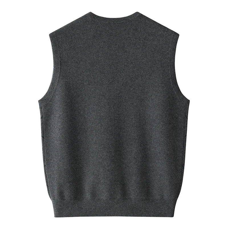 Cashmere sleeveless vest — Grey Sleeveless vest