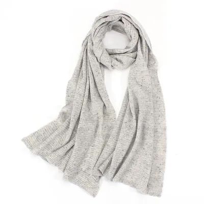 Fashion Weft Knitting 7gg Soft Pure Cashmere Scarf Shawl