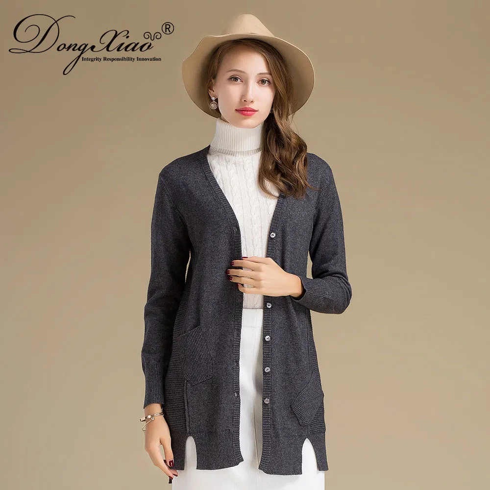 Large Size Women Knitwear Wool Cashmere Buttons Cardigan Sweater view 2