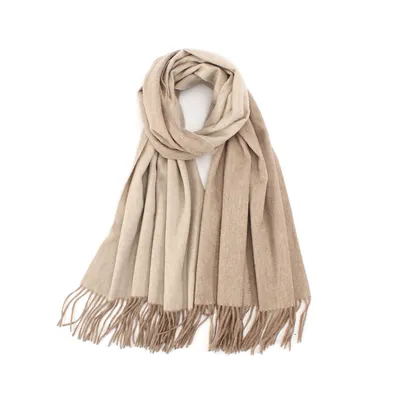Double Side Color Oversize Cashmere Scarf Shawl