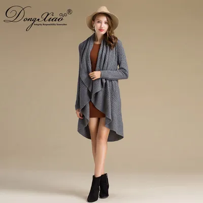 Spring Sweater Cable Knitted Women Cashmere Wool Cardigan