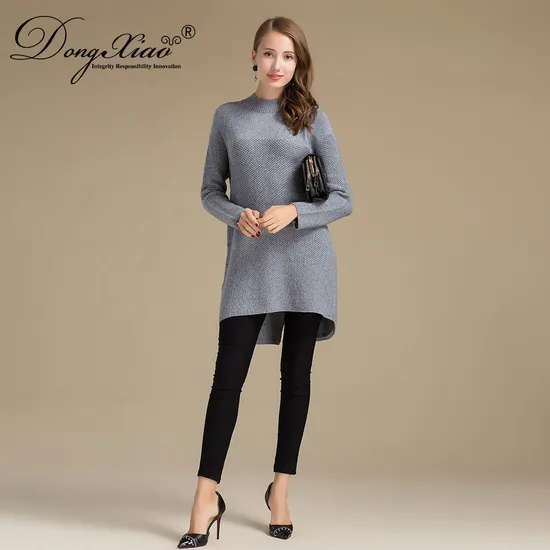 Thickness Knitwear Women s Long Sleeve Long Style Cashmere