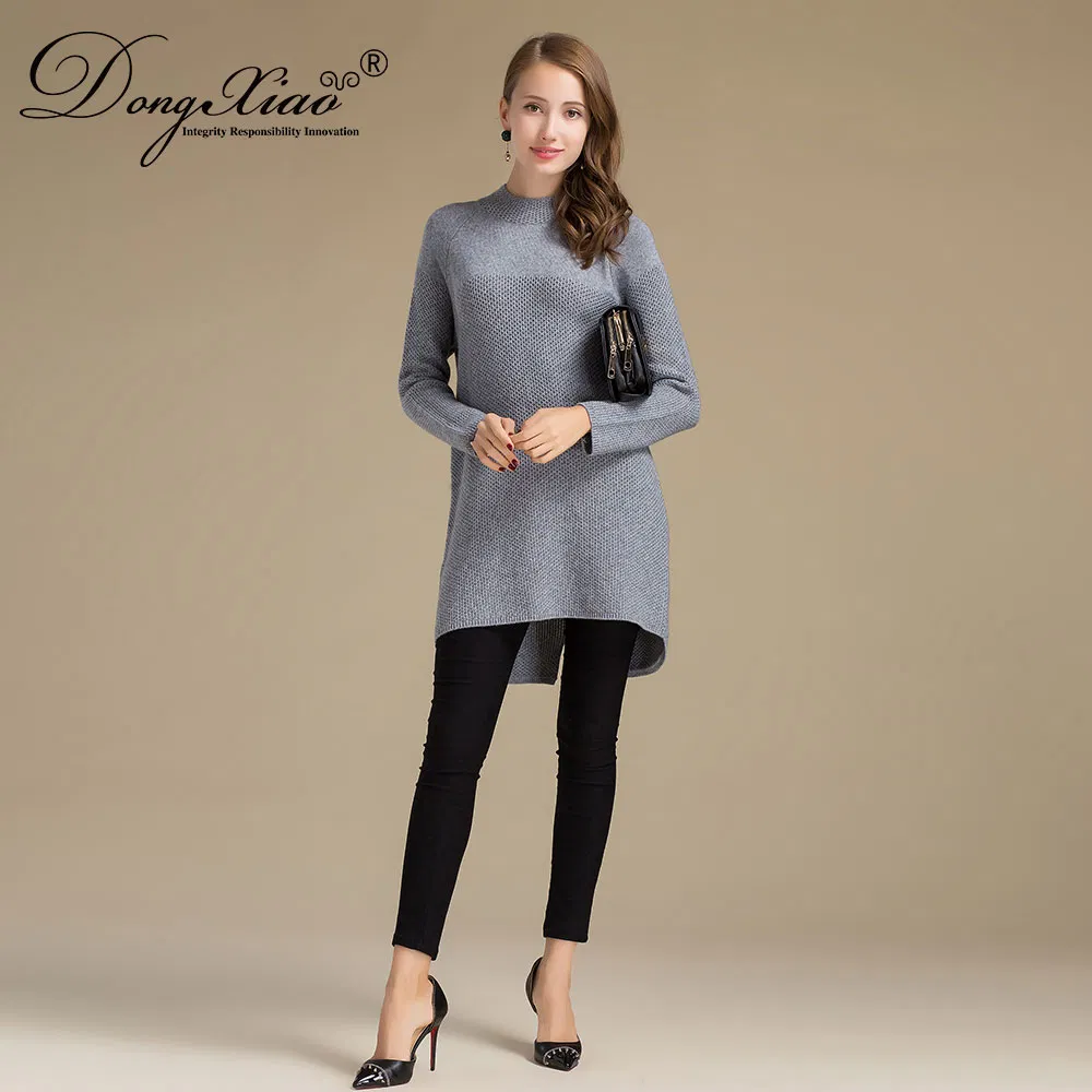 Thickness Knitwear Women s Long Sleeve Long Style Cashmere view 2