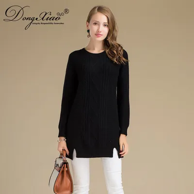 Wholesale Thick Long Women Cashmere Wool Pullover Sweater