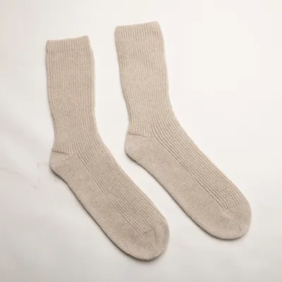 Customized Knitted Thick Winter Cashmere Socks for Women
