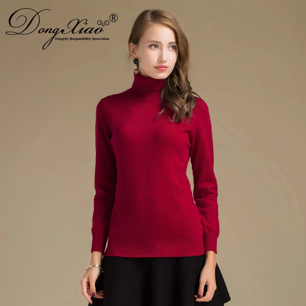 Various Color Plain Knitting Luxury Cashmere Pullover Sweater view 2