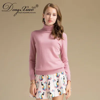 Fashion Winter Pullover Women s Turtleneck Sweater Long Sleeves