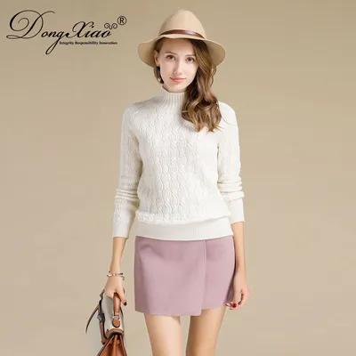 Short Big Cable Cashmere Women Pullover Sweater Knitting Pattern