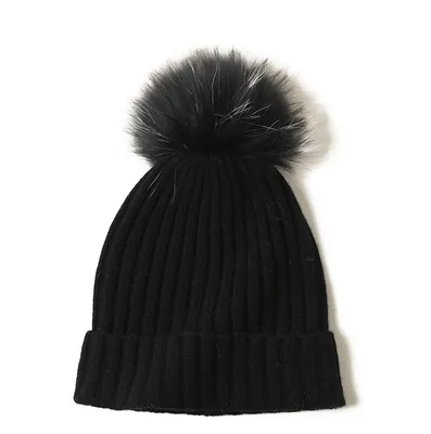 Warm Soft Cashmere Knitted Beanie Hat Women
