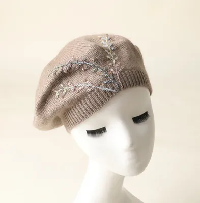 Solid Color High Quality Cashmere Knitted Beret Hat