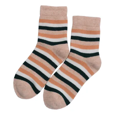 Brand Stripe Color Knit Cashmere Socks Girl