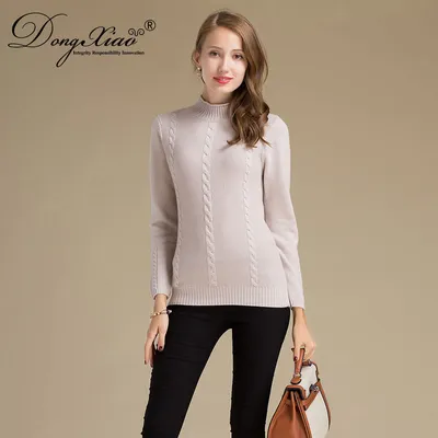 8gg Thicknees Cable Knitting Winter Women Pullover Sweater