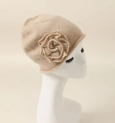 Lady Winter Beanie Pure Cashmere Knitted Hat