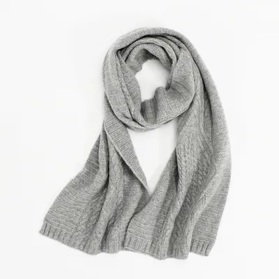 Fashion Cable Knitted 100 Cashmere Scarf Unisex