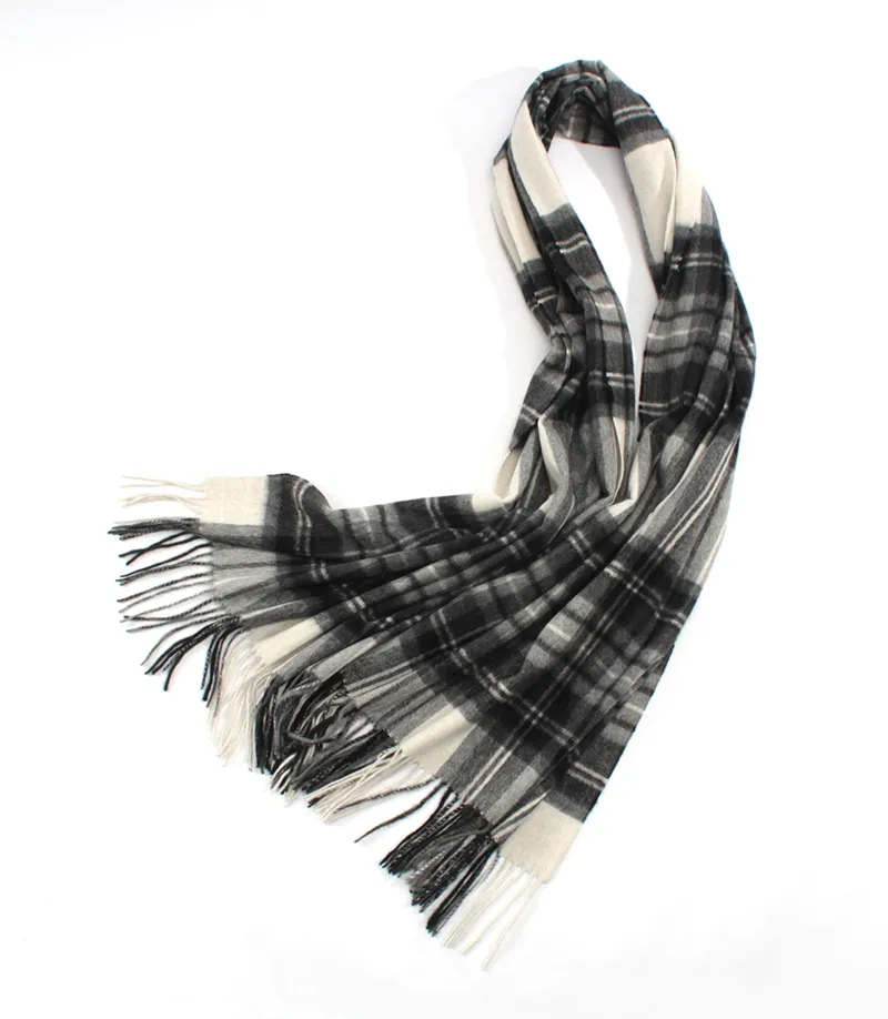 Fashion Plaid Pattern 100 Cashmere Tartan Scarf Shawl view 2