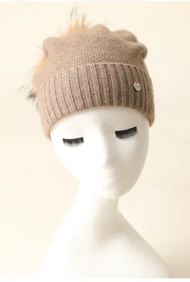 Custom Warm Soft Cashmere Women Beanie Ladies POM Hat