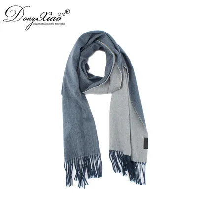 Cowboy Blue Color Double Size Cashmere Scarf