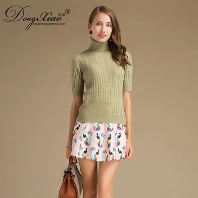 Autumn Cable Pattern Slim Fit Cashmere Pullover Sweater