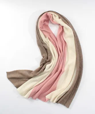 Lady Fashion Knitting Cable Scarf Mixed Color Cashmere Shawl