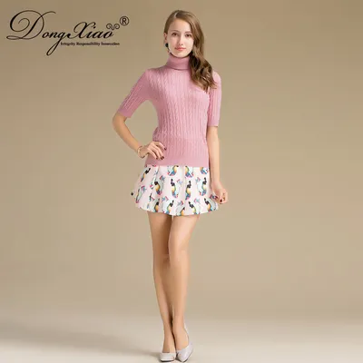 High Quality Knitted Turtleneck Christmas Women Cashmere Sweater