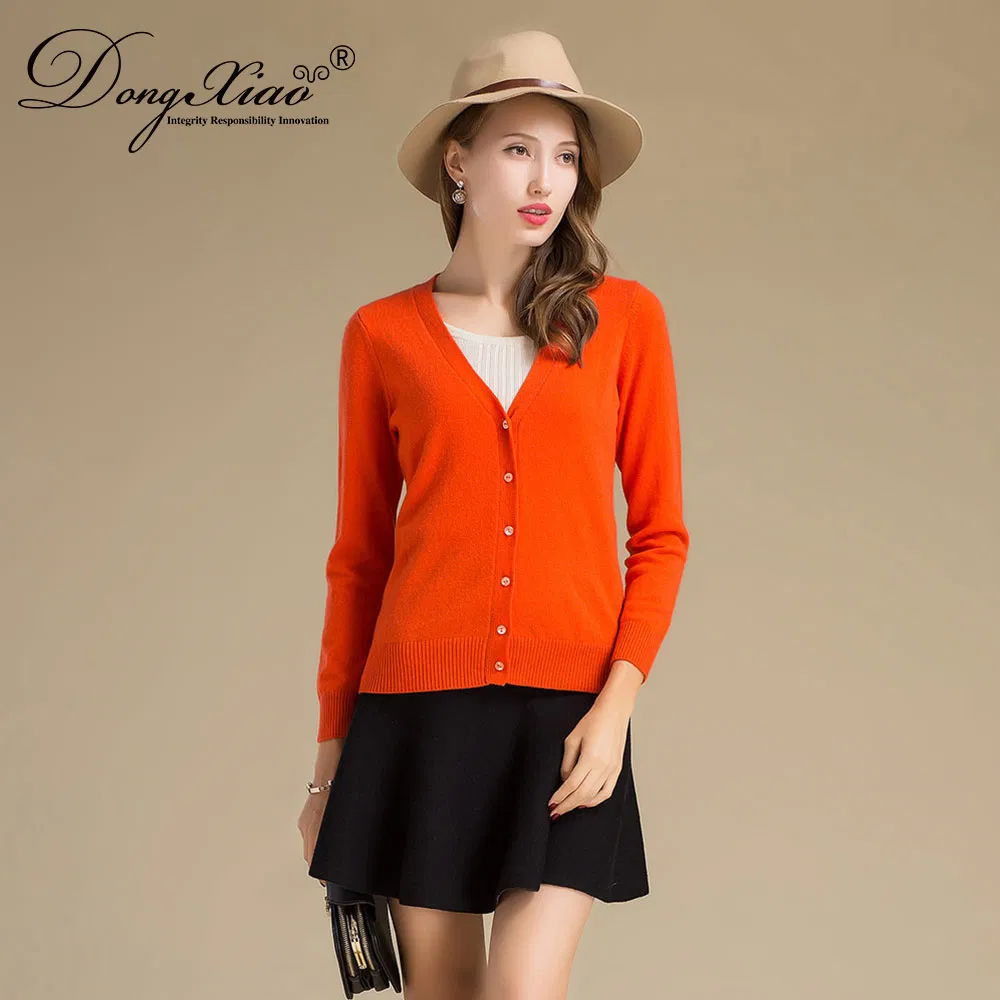 Short Knitted Button Cashmere Cardigan Sweater Women view 2