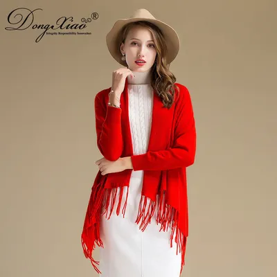 Custom Knitted Sweater Shawl Collar Wool Cashmere Poncho