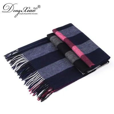 Merino Wool Neck Scarf Men Winter