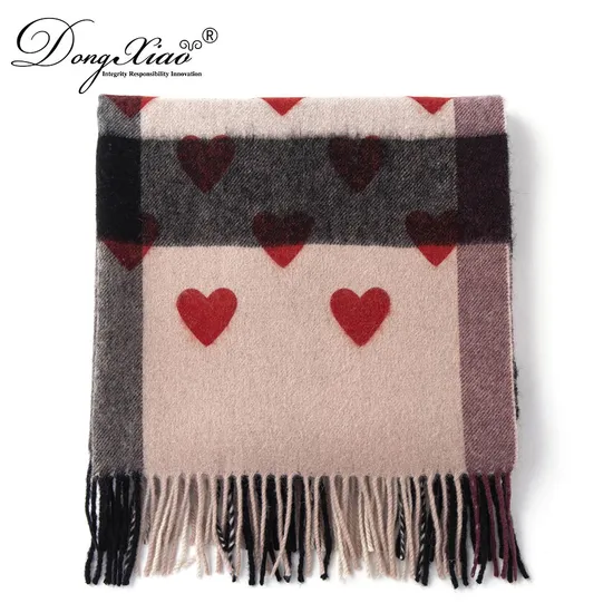 Custom Design Wool Scarf with Heart