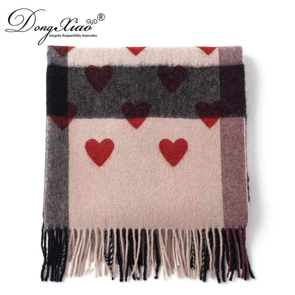 Custom Design Wool Scarf with Heart view 2