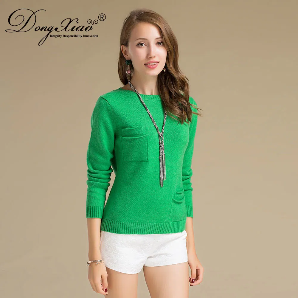 Latest New Style Sweater Girls Pocket Design Pullover view 2