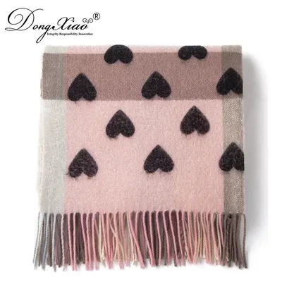 100 Wool Scarf Women Woven Scarf