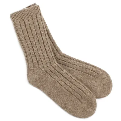 Wholesale Cable Knitting Winter Boots Socks 100 Casmere