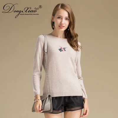 12gauge 100 Pure Cashmere Intarsia Sweater for Lady