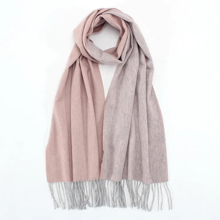 Two Color Design Cashmere Woven Scarf for Women view 2