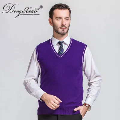 Pure Cashmere Sleeveless Suit Sweater Vest for Men on Sale