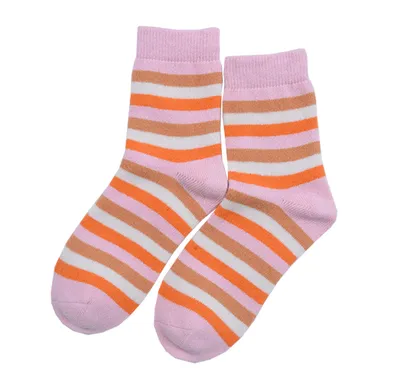 Colourful Strpes Knitting Style Cashmere Wool Socks