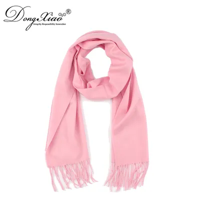 Baby Pink Long Royal Cashmere Scarf for Girls