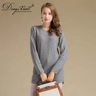 Wave Knitting Pattern Ladies Winter Long Sweater