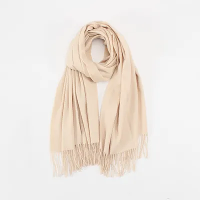 Yarn Dyed Pure Cashmere Small Wave Woven Scarf