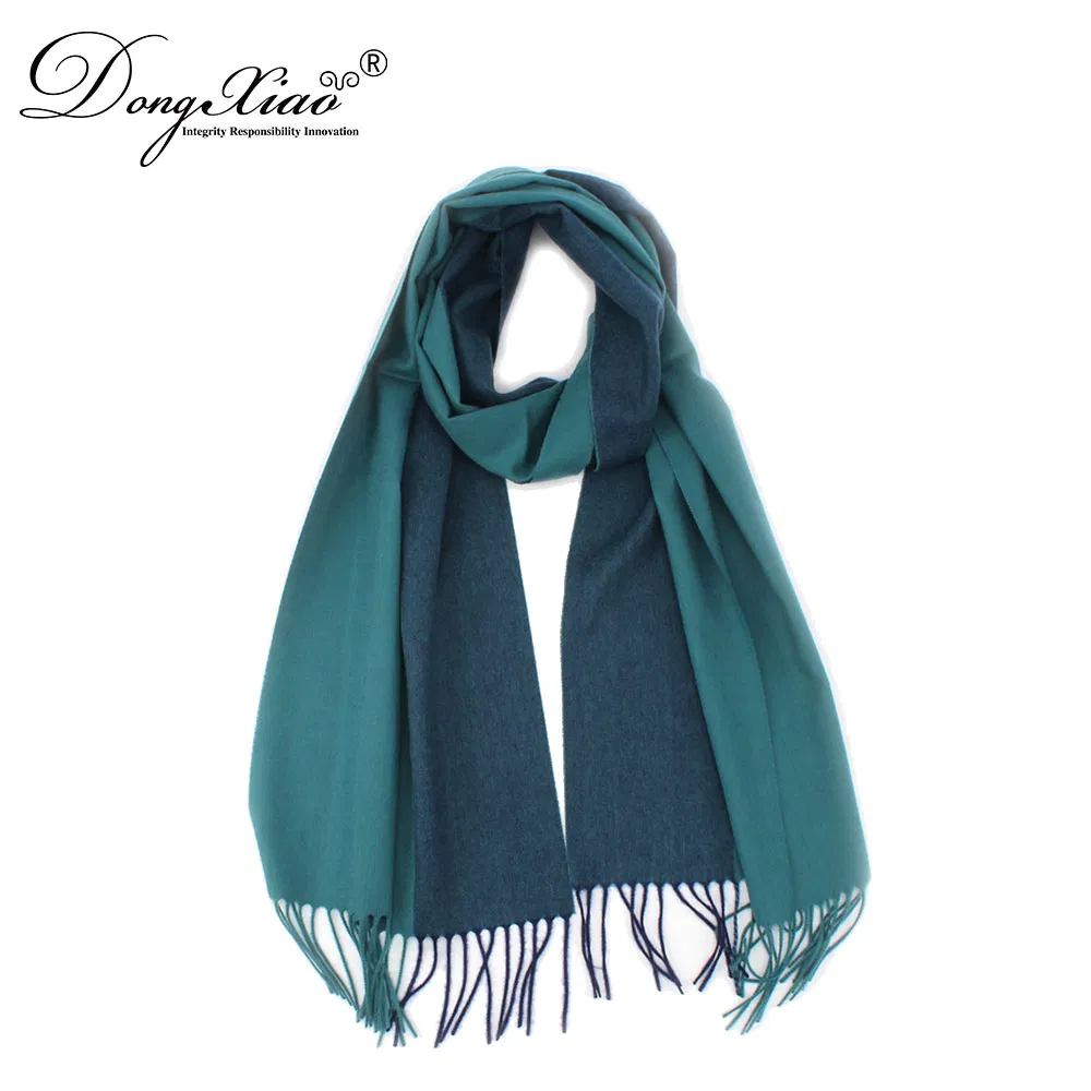 Plain Woven Cashmere Shawl Wrap Scarf for Women view 2