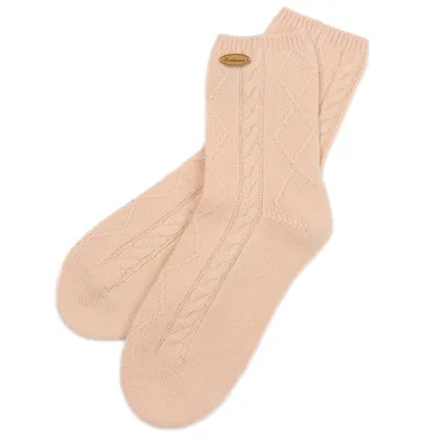 Luxury Cashmere Super Soft Cable Knit Women Socks