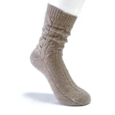 Hot Selling 100 Fine Cashmere Men s Cable Socks