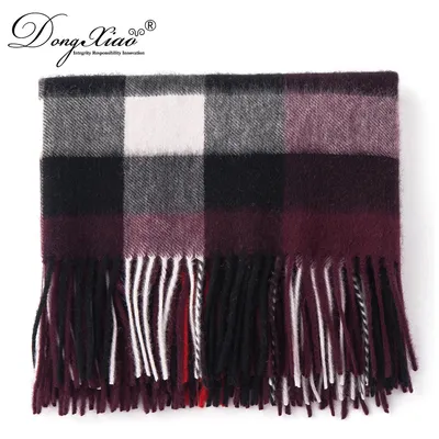 Wholesale Ladies Wool Scarf Checked Pattern