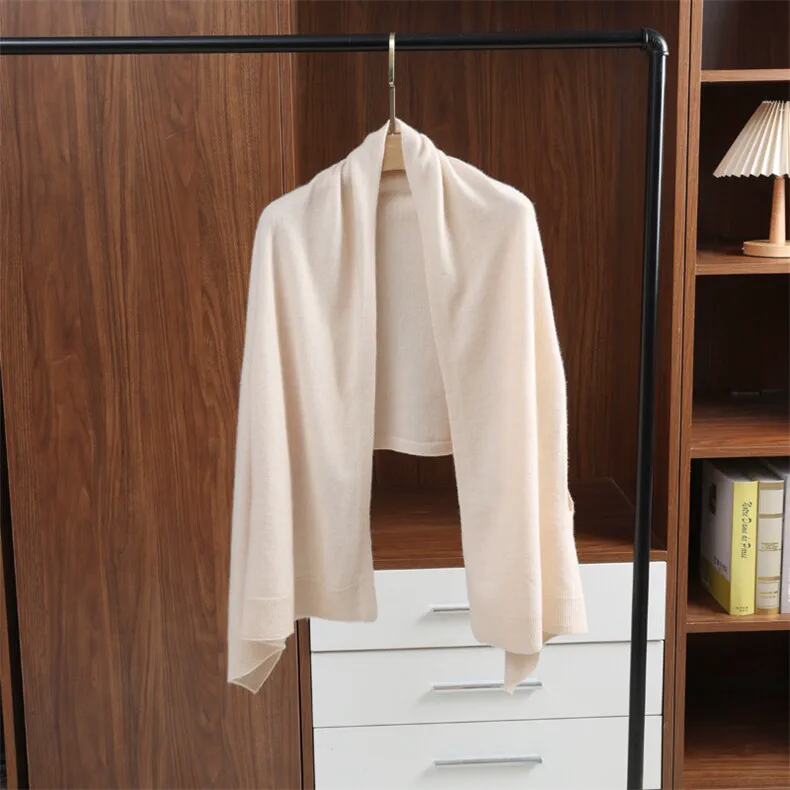 Custom Cashmere Knit Wrap Shawl - Two-Wear Women Stole Wholesale
