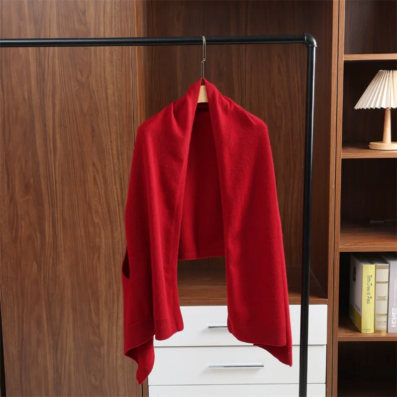 100% Cashmere, Cashmere pointelle crew-neck pullover, 14–15.5µm, Cashmere Garment — detail view 4