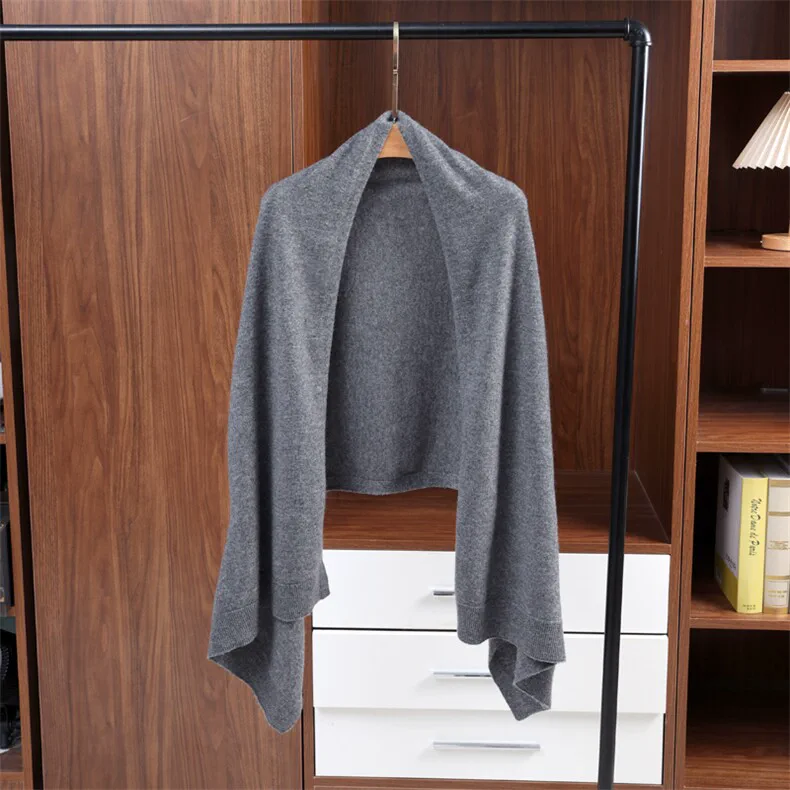 100% Cashmere, Cashmere pointelle crew-neck pullover, 14–15.5µm, Cashmere Garment — detail view 7