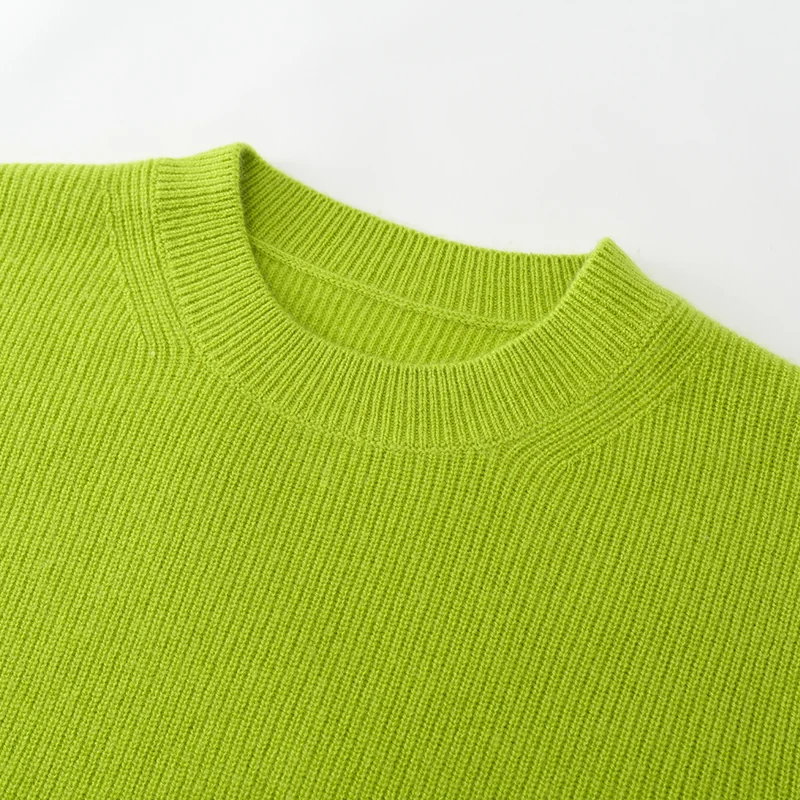 100% Cashmere, Cashmere pointelle crew-neck pullover, 14–15.5µm, Cashmere Garment — detail view 8