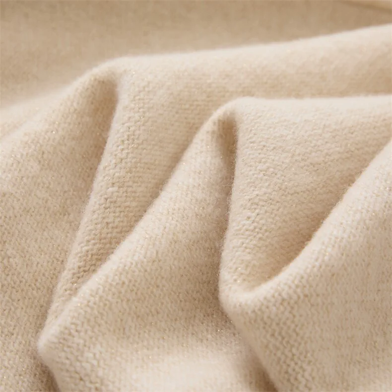 100% Wool, High Waist Wool Wide Leg Pants Women - Knitted Cashmere Blend Trousers, 14–15.5µm, Womenswear — detail view 7